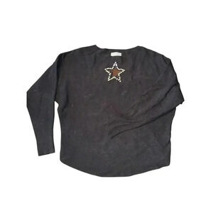 LIV BEADED BLACK SWEATER - holidays, Christmas, New Years